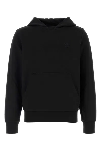 MONCLER BLACK LOGO PATCH HOODIE