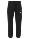Moncler Cotton Joggers With Elasticated Cuffs And Drawstring Waistband In Black