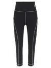 Moncler Leggings With Logo Patch And Contrast Stitching