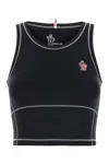 Moncler Grenoble Black Polyamide Elastane Top In Black