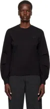 Moncler Black Logo Patch T-shirt In 999 Black