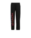 Moncler Black Logo Printed Sweatpants In Black