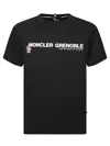Moncler Crew Neck Short Sleeve Straight Hem T-shirt In Black
