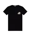 Moncler Crewneck T Shirt Featuring Multiple Patches In Black