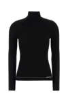 Moncler Black Logo Wool Jumper In Black
