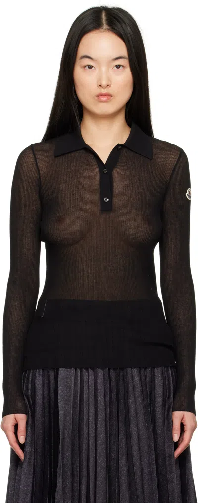 Moncler Black Polo Shirt