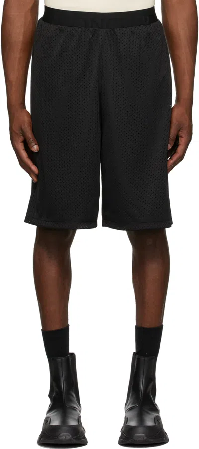 Moncler Embroidered-logo Jogging Shorts In 999 Black
