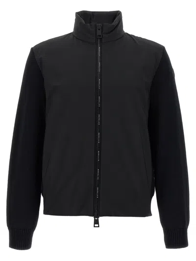 MONCLER BLACK MATT EFFECT CARDIGAN