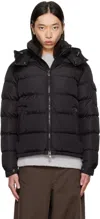 Moncler Arneb Hooded Short Down Jacket In Black