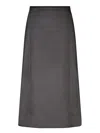 MONCLER BLACK MIDI SKIRT