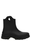 Moncler Ankle-height Boots With Textured Grip And Rugged Sole In Black