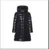 Moncler Black Moka Jacket For Girl With Patch In Black