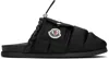 Moncler Mon Pocket Slippers In Black