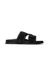 Moncler Logo-jacquard Rubber Sliders In Black
