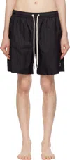 Moncler Black Monogram Swim Shorts In F99 - Black