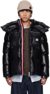 Moncler Montbeliard Nylon Down Short Jacket In Black
