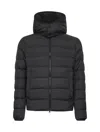Moncler Midnight Blue Polyester Montbrocq Down Jacket In Black