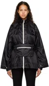Moncler Moy Regular-fit Funnel-neck Shell Coat In 999 Black