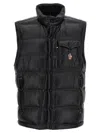 Moncler High Collar Sleeveless Down Jacket In Black