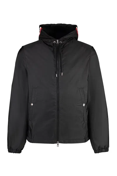 Moncler Black Nautical Hooded Jacket For Men