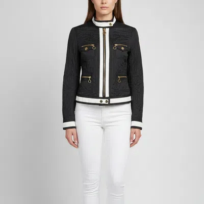 Pre-owned Moncler Black Navy Blue Nylon Quilted Jacket M