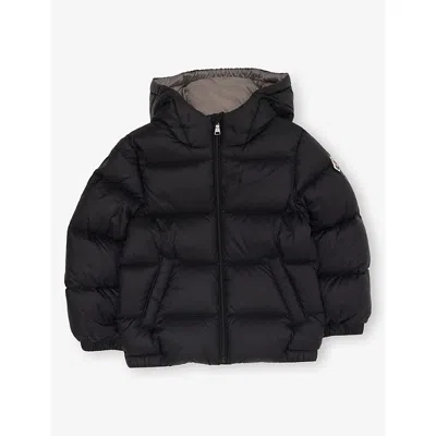 Moncler Babies' Black New Macaire Hooded Shell-down Jacket 9 Months -