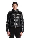 Moncler Black Niveole Short Down Jacket In Black Nero   #000000