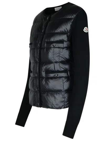 Moncler Black Nylon Blend Sweater Women