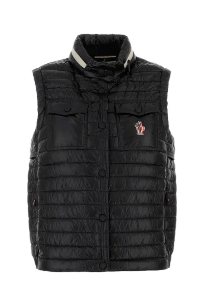 MONCLER BLACK NYLON DOWN JACKET