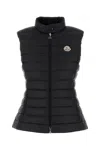 Moncler Quilted Black Vest With High Collar And Fitted Silhouette