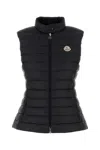 Moncler Quilted Black Vest With High Collar And Fitted Silhouette