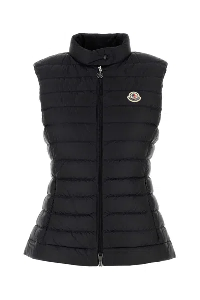 MONCLER BLACK NYLON DOWN JACKET