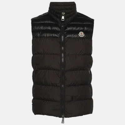 Pre-owned Moncler Black Nylon Ghany Down Puffer Vest M