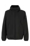 Moncler Polset Hooded Short Down Jacket, Men, Black, Size: 6 In Black