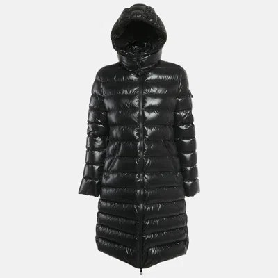 Pre-owned Moncler Black Nylon Hooded Puffer Down Jacket M
