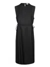Moncler Robe Longueur Genou En Coton In Black