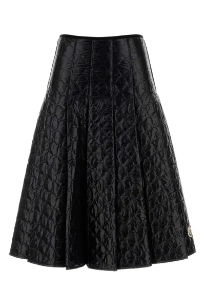 MONCLER BLACK NYLON SKIRT