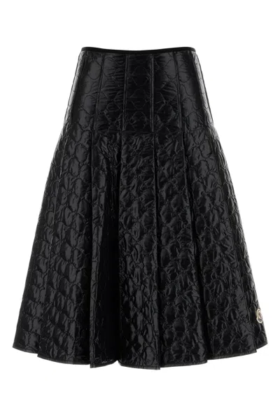 MONCLER BLACK NYLON SKIRT