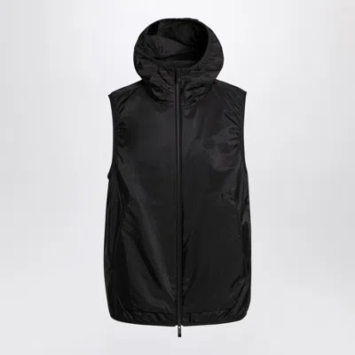 Moncler Black Nylon Vest With Logo Men