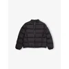 Moncler Black Ora Logo-patch Quilted Shell Jacket 8- In Black