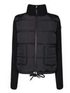 MONCLER BLACK PADDED CARDIGAN