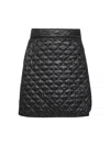 Moncler Women Padded Miniskirt With Square Quilting In Black