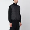 Moncler Black Padded Zip Cardigan In Black