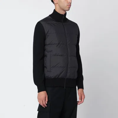 Moncler Black Padded Zip Cardigan