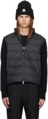 Moncler Padded Zip Cardigan Featuring Quilted Front In 999 - Black
