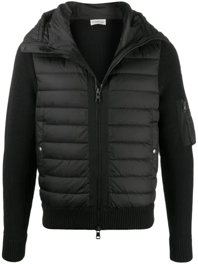 MONCLER BLACK PADDED ZIP-UP JACKET