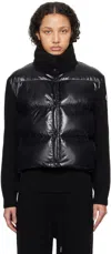 Moncler Down-paneled Virgin Wool Cardigan In 999 Black