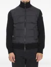 Moncler Matte Padded Cardigan In Black