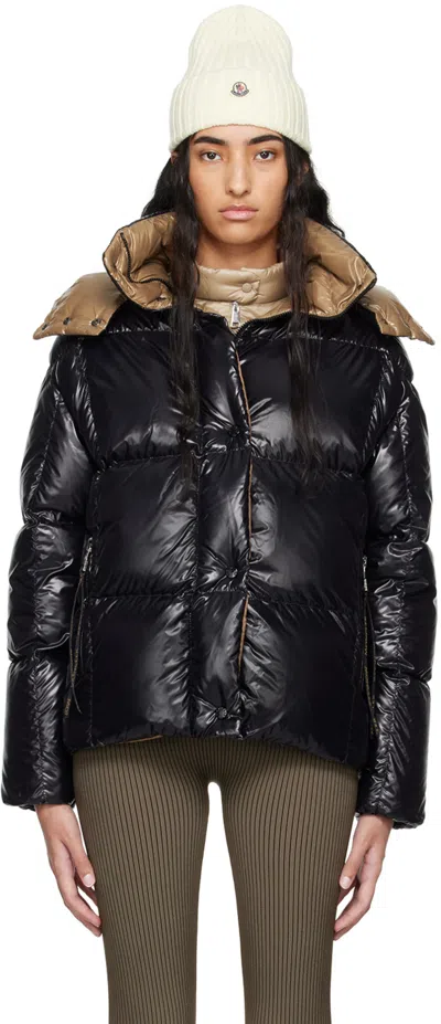 Moncler Black Parana Down Jacket In 999 Black