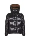 Moncler Parana Glossy Hooded Short Down Jacket Clothing In Black